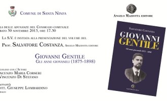 Santa Ninfa: presentazione del libro su Giovanni Gentile