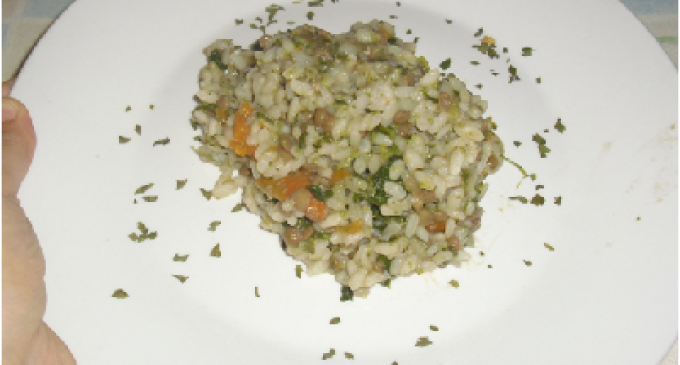 …Le Delizie del Palato: risotto con lenticchie, carote e broccoletti verdi