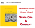 Partanna: lunedì 19 settembre presentazione del libro “Santa Cita & Company”