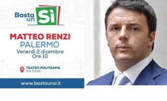 Palermo: domattina Matteo Renzi al Teatro Politeama per “Basta un Sì”