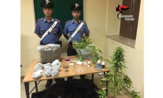 Marsala: supermarket della droga in casa, pantesco arrestato dai Carabinieri