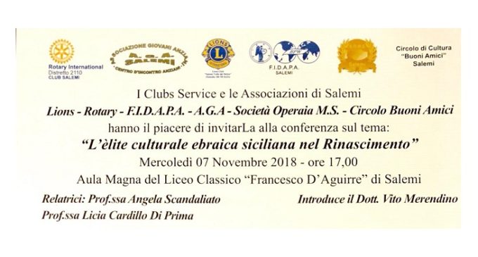 Salemi: “L’élite culturale ebraica siciliana nel Rinascimento”, una conferenza sull’eredità di una stirpe