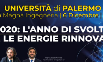 Il 6 dicembre a Palermo la II edizione dell’“Energy Conference”, l’evento nazionale dedicato alle energie rinnovabili